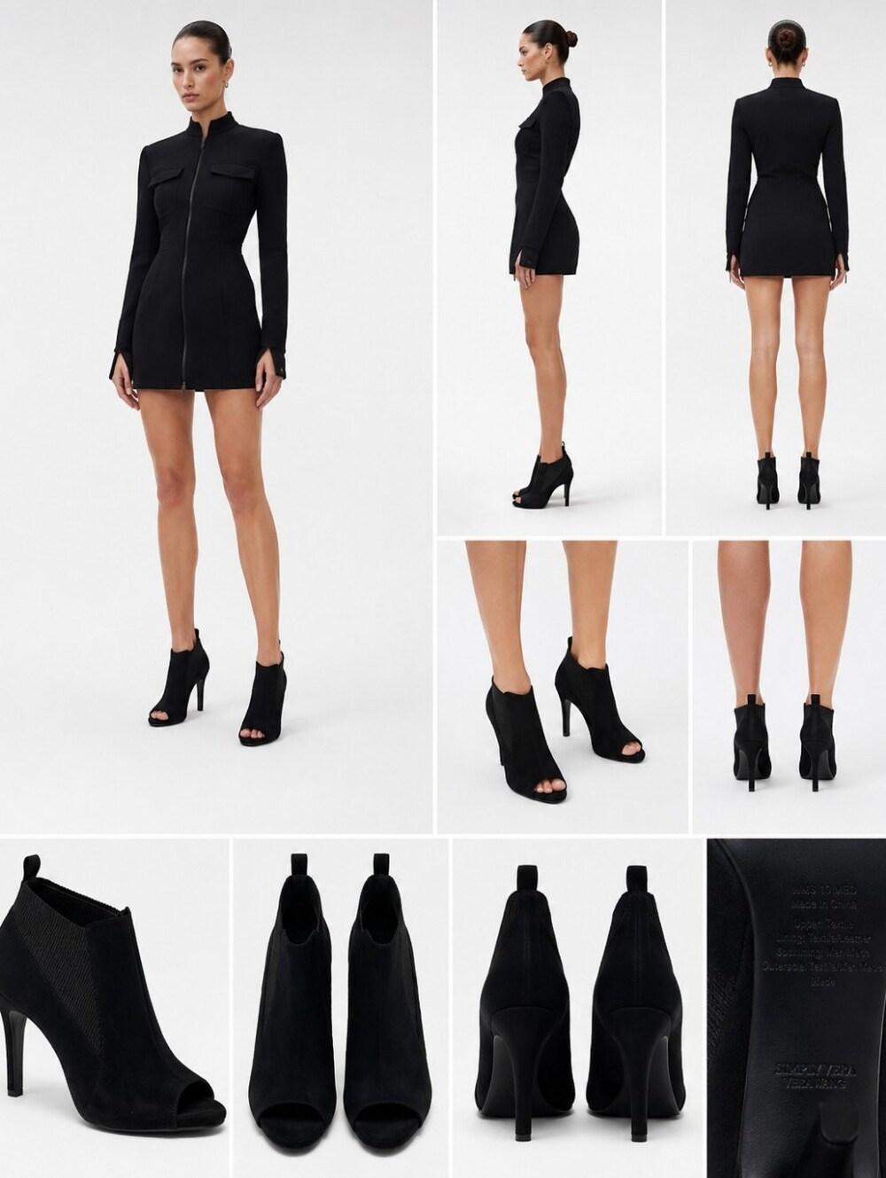 🫛Simply Vera Vera Wang open-toe stiletto booties in size 10